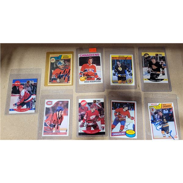 VTG Autographed Hockey Cards w/ Ronnie Stern, Keith Crowder, Dough Jarvis, & More