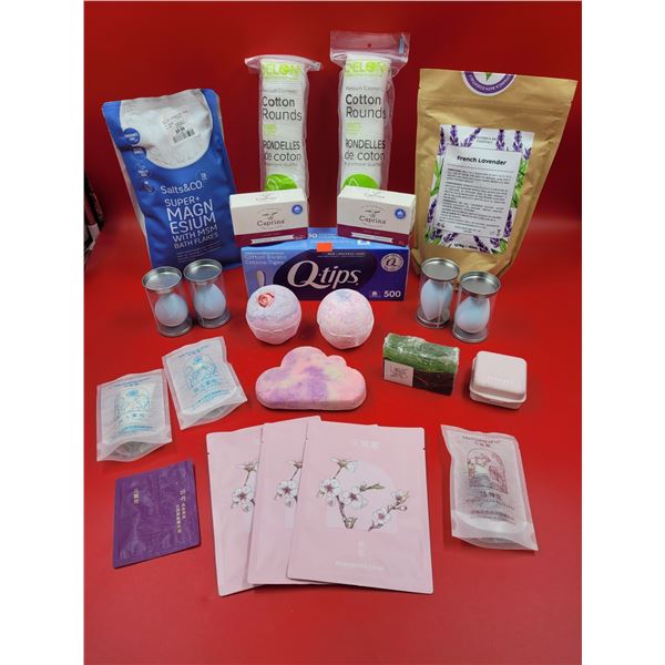 Q-tips, Bath Bombs, Cotton Pads & Home/Bathroom Lot