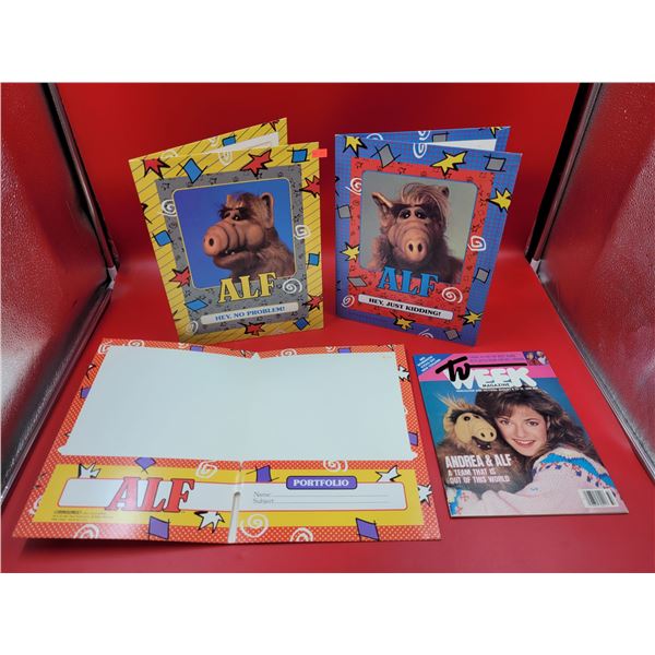 VTG Alf Collectibles Lot w/ Portfolios & TV Program