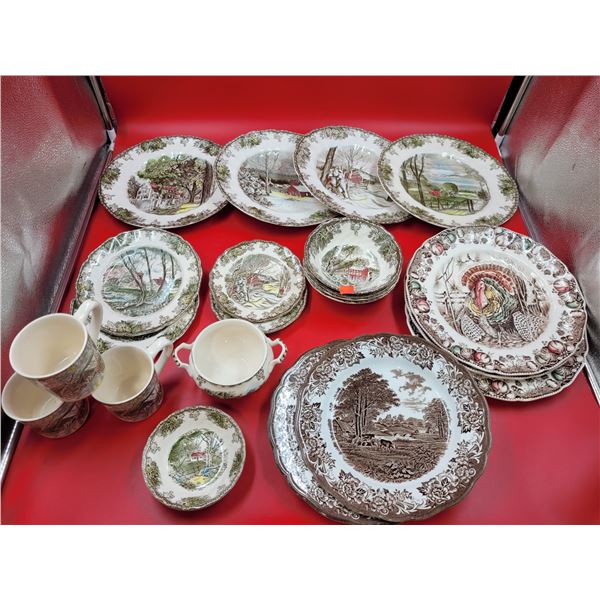 Assorted China Lot (Johnson Bros., Royal Staffordshire, etc.)