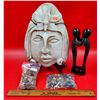 Image 1 : VTG Stone Mask, Statue & Stones