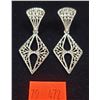 Image 1 : Pair of Sterling Drop Earrings