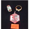 Image 1 : Large Sterling Pendant & 2 VTG Rings