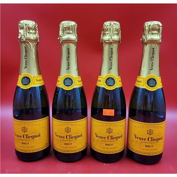 4 Sealed Bottles of Veuve Clicquot Brut Champagne