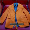 Image 1 : Orange Oppo Suits Blazer & Tie w/ Blue Button-Up Shirt