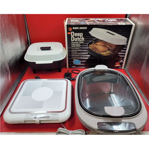 Electric Skillets & Induction Cooktop (Black & Decker, Sharp, Toshiba, etc.)