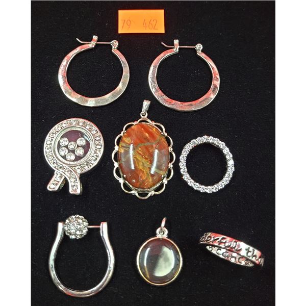Lot Of Assorted Jewelry Including Earrings, Ring & Pendant
