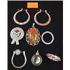 Image 1 : Lot Of Assorted Jewelry Including Earrings, Ring & Pendant