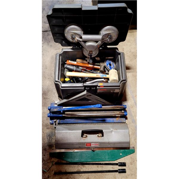 Assorted Tool Lot w/ Mallet, Screwdrivers, Tool Boxes, & More