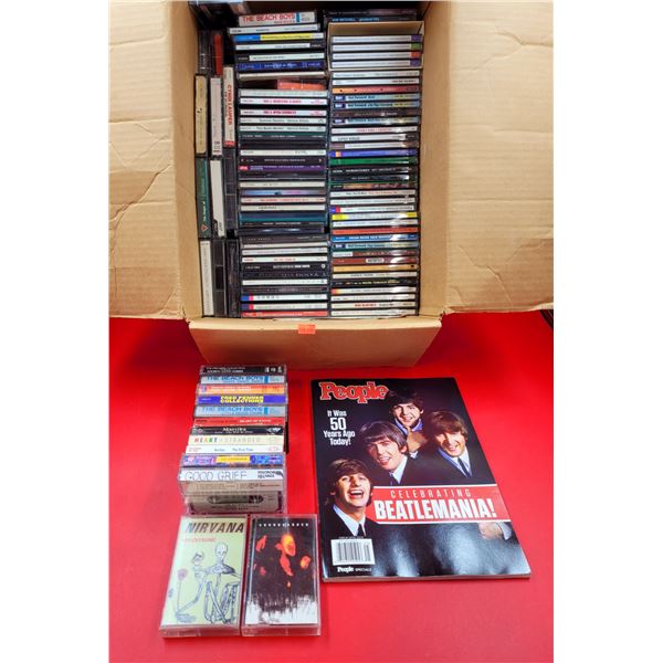 Large Lot Of CD's, Cassettes & People Magazine