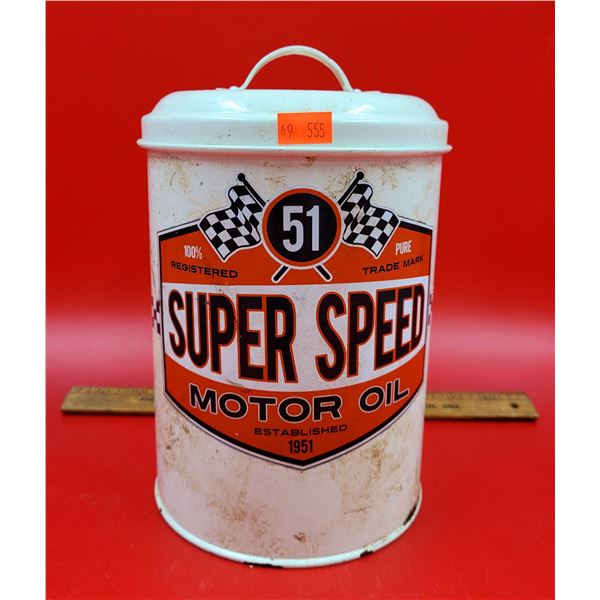 VTG Super Speed Motor Oil Tin Can