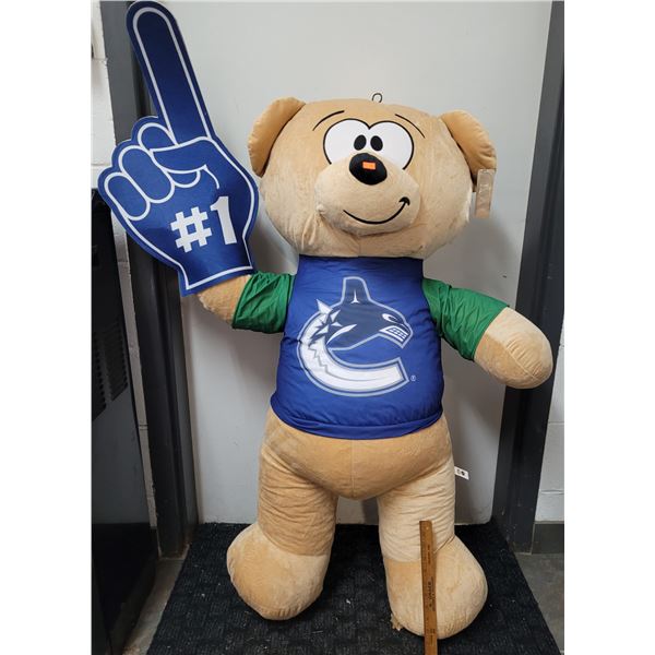 Large NHL Canucks Teddy Bear Stuffed Animal