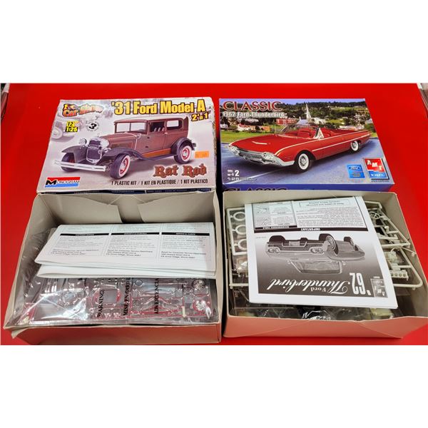 Unbuilt '31 Ford Model A & 1962 Ford Thunderbird Model Kits