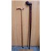Image 1 : 2 Carved Wooden Walking Sticks