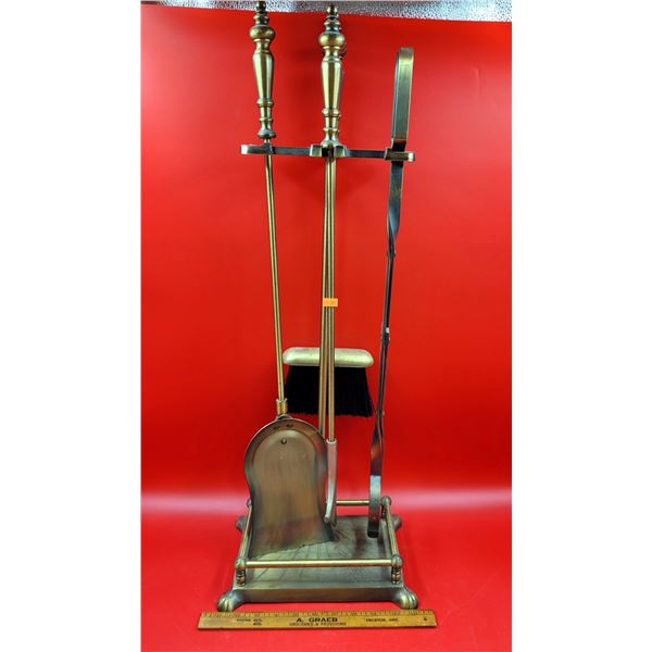 Brass Fireplace Tool Set