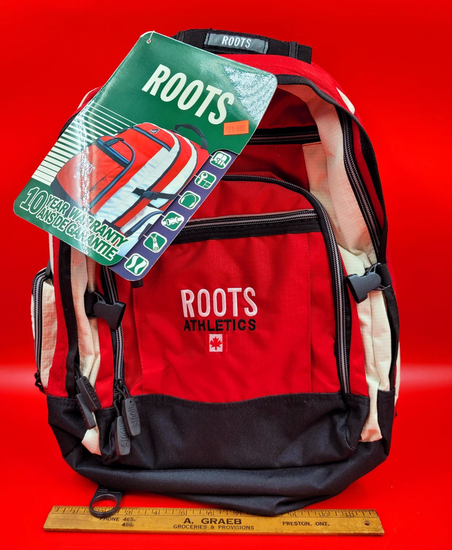 90s Roots Backpack Roots Athletics Red Backpack