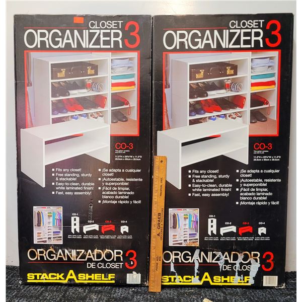 2 Stack-A-Shelf Closet Organizers