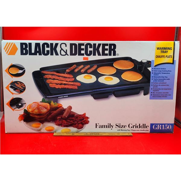 Black & Decker Family Size Griddle GR-150