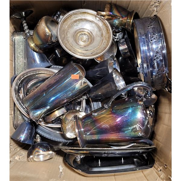 Lot Of Silver-Plated Serving Ware