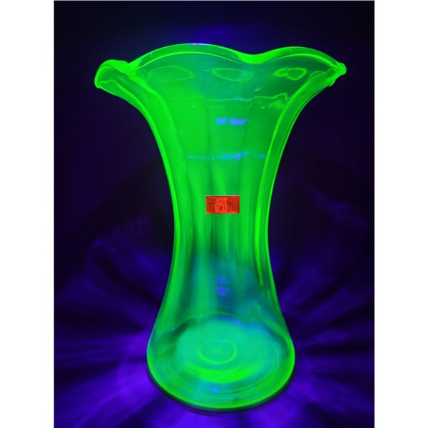 VTG Uranium Glass Vase