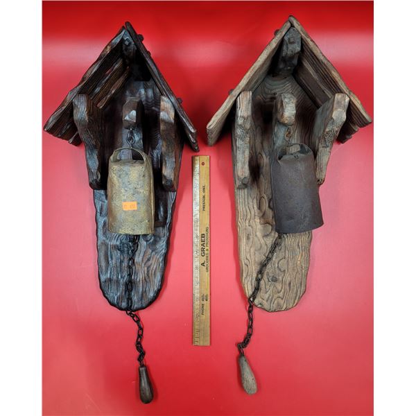 VTG Wooden Wall Mount Door Bells