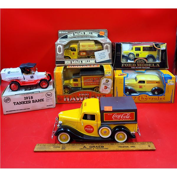 Lot Of Die Cast Vehicles (1931 Ford Modela, 1918 Tanker Bank, 1926 Mack Bulldog)