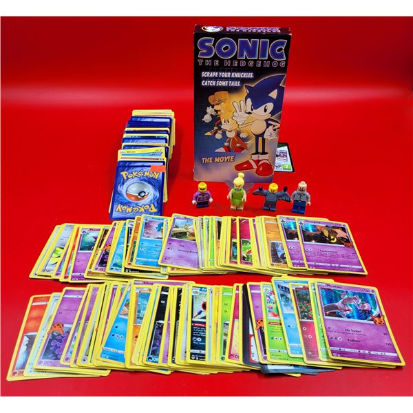 Large Lot Of Pokémon Cards, Lego Mini Figures & Sonic The Movie