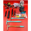 Image 1 : Hammers, Screw Drivers, Measuring Tapes & Tool Lot