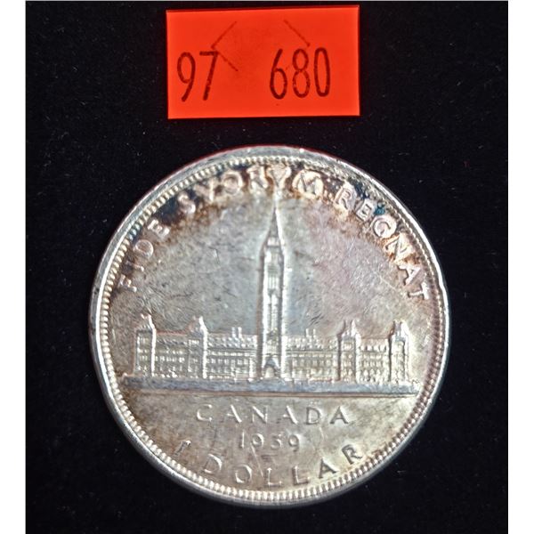 1939 Canadian Silver Dollar Coin