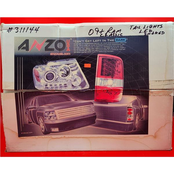 Anzo USA LED Smoked Taillights For 2009 Ram Classic