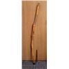 Image 1 : Carved Wood Walking Stick w/ Leather Accents