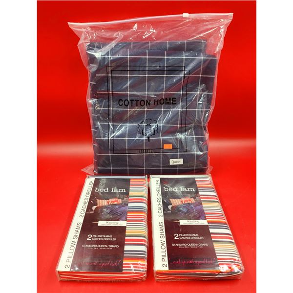Cotton Home Duvet Cover & 2 Bed Lam Pillow Cases (x2)