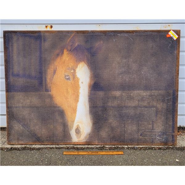 Brown Horse Print on Canvas