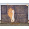 Image 1 : Brown Horse Print on Canvas