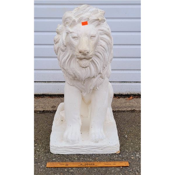 White Concrete & Fiber Glass Lion Statue