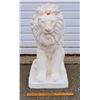Image 1 : White Concrete & Fiber Glass Lion Statue