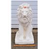 Image 1 : White Concrete & Fiber Glass Lion Statue