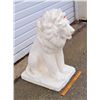 Image 2 : White Concrete & Fiber Glass Lion Statue