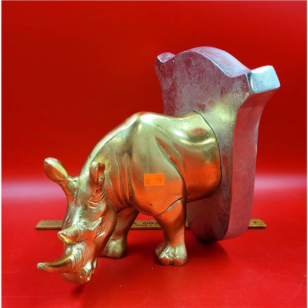 Brass Rhinoceros Wall Mount Décor