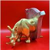 Image 1 : Brass Rhinoceros Wall Mount Décor