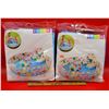Image 1 : 2 Intex Inflatable Kiddie Pool Sets (Comes w/ Beach Ball & Floatie)