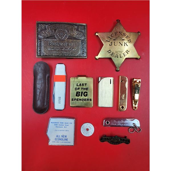 Badges, Lighters, Multi-Tools & Smalls Lot