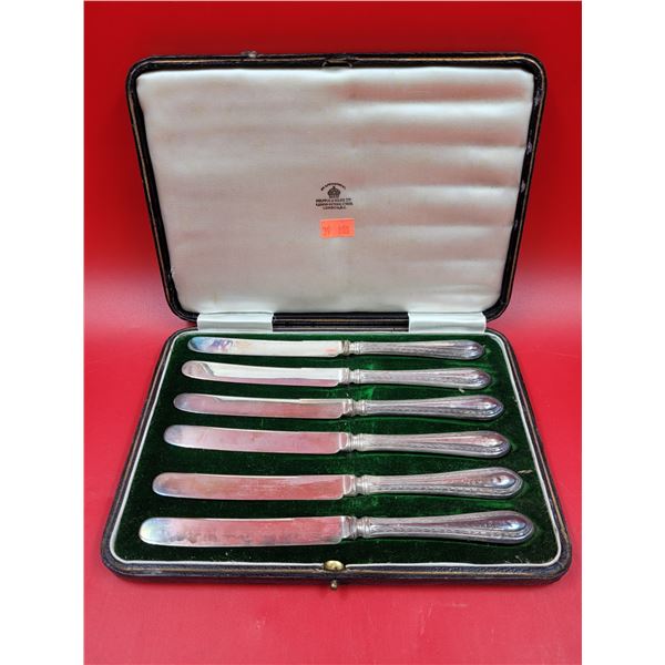 Antique Mappin & Webb Ltd. Sterling Silver Butter Knife Set