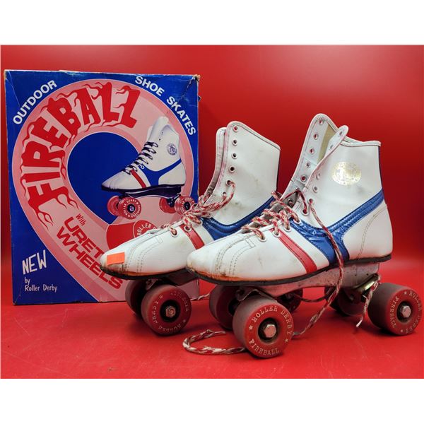 Fireball Outdoor Shoe Skates w/ Urethane Wheels (Official Roller Derby Skate)