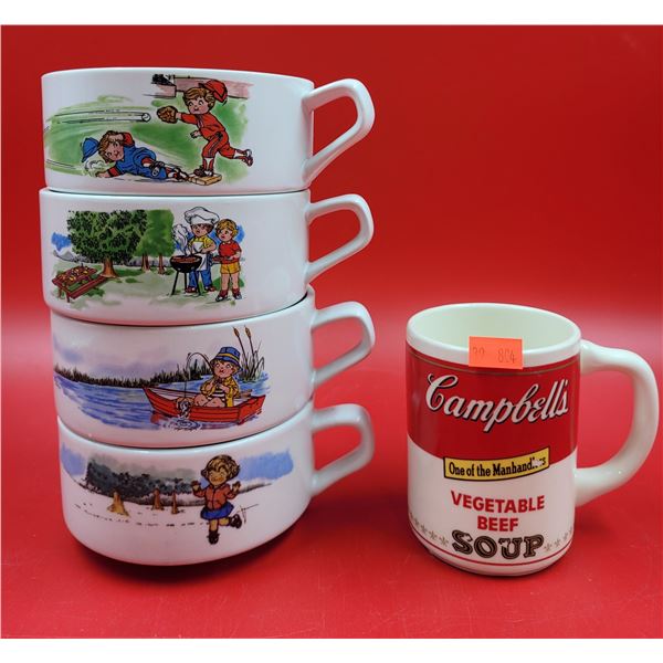VTG Campbell's Mug & Soup Bowls