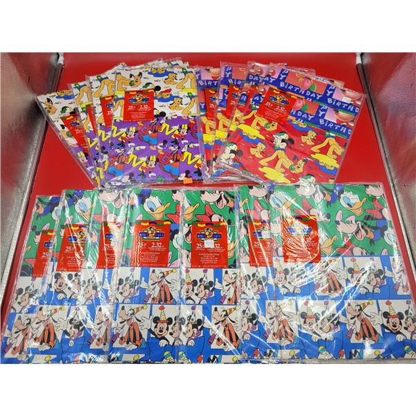 NOS Disney Mickey's Stuff Wrapping Paper