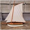 Image 1 : Large Handcrafted Wooden Sailboat