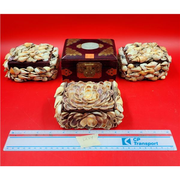 Wooden & Shell Trinket Boxes