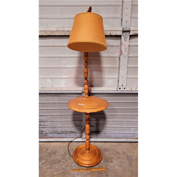 MCM Wooden Side Table Lamp