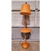Image 1 : MCM Wooden Side Table Lamp